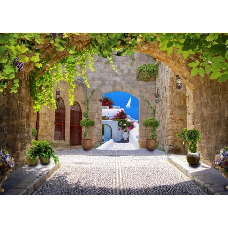 Fototapet fara imbinari Grece Travel Story Premier Decor