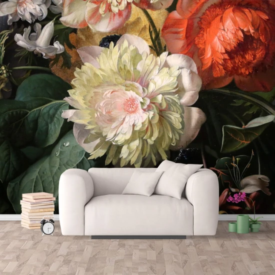 Fototapet fara imbinari Bujori