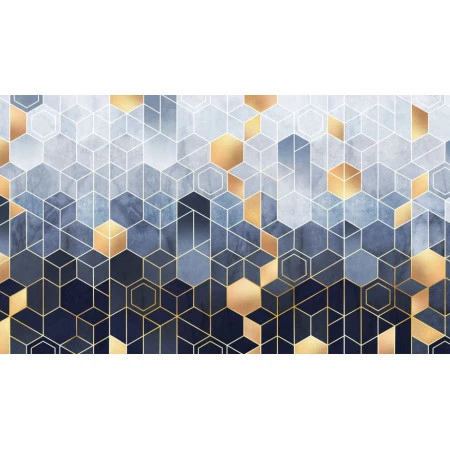 Fototapet fara imbinari Hexagon