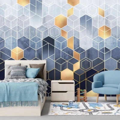 Fototapet fara imbinari Hexagon Premier Decor