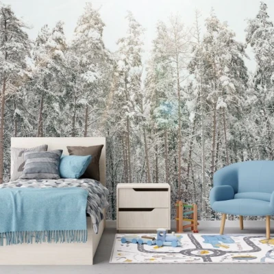 Fototapet fara imbinari Iarna În Pădure Premier Decor