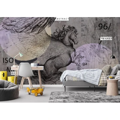 Fototapet fara imbinari Isometric Schetch Premier Decor