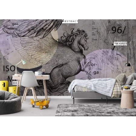 Fototapet fara imbinari Isometric Schetch Premier Decor