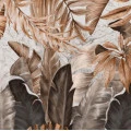 Fototapet fara imbinari Jungle Ocher Leaves
