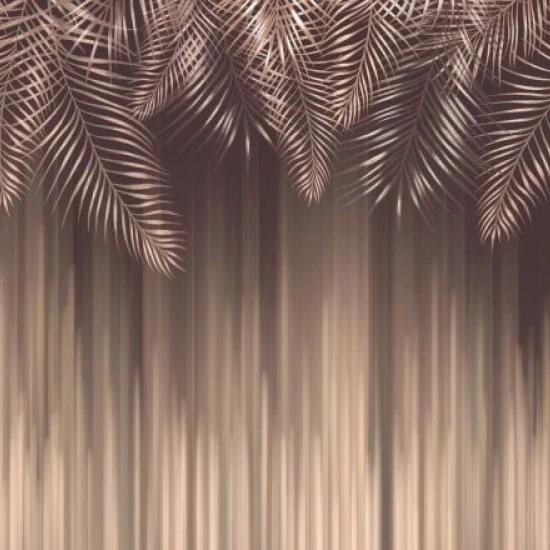 Fototapet fara imbinari Jungle Brown Lesves