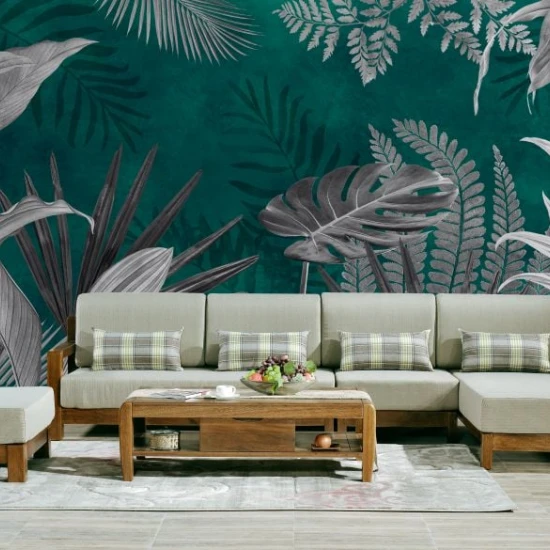 Fototapet fara imbinari Jungle Flowers