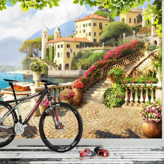 Fototapet fara imbinari Lake Como