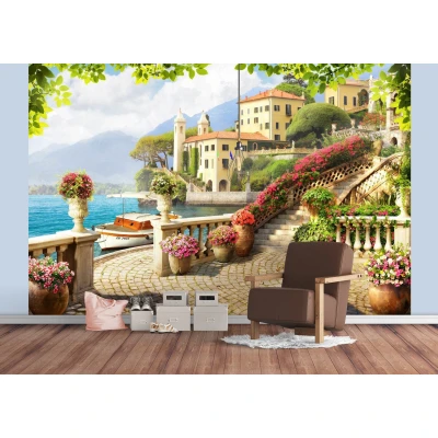 Fototapet fara imbinari Lake Como Premier Decor