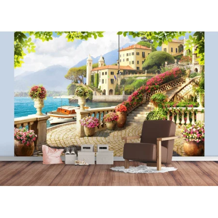 Fototapet fara imbinari Lake Como Premier Decor
