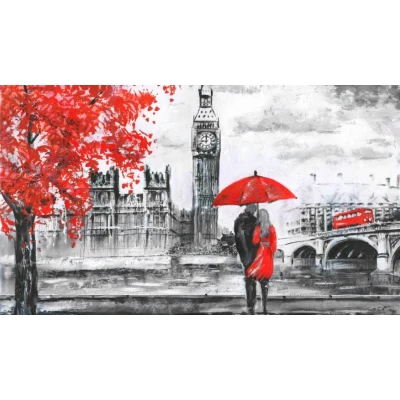 Fototapet fara imbinari London Rainy Day Premier Decor