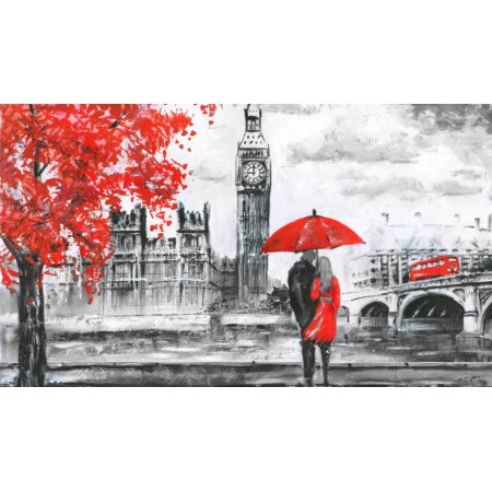 Fototapet fara imbinari London Rainy Day