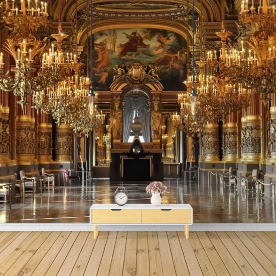 Fototapet fara imbinari Louvre