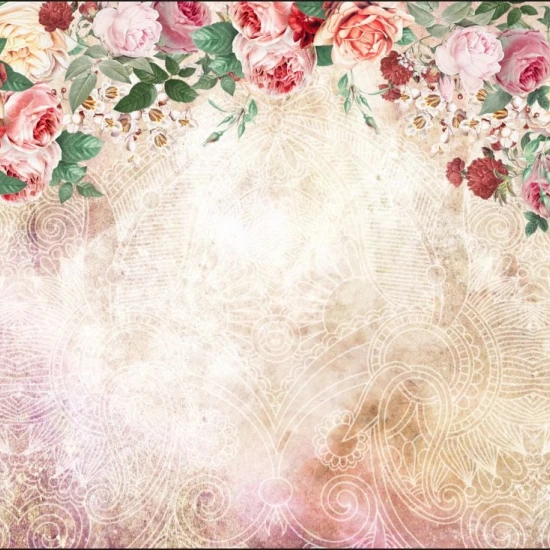 Fototapet fara imbinari Mandala si Flowers