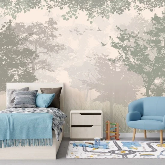 Fototapet fara imbinari Pădurea În Ceață