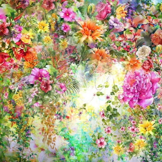 Fototapet fara imbinari Perete Înflorat