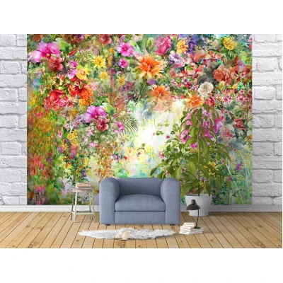 Fototapet fara imbinari Perete Înflorat Premier Decor