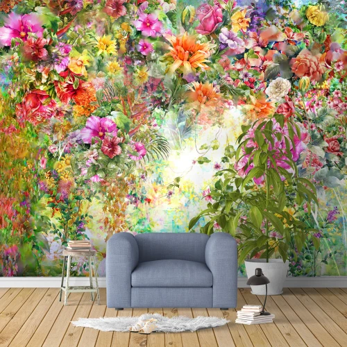 Fototapet fara imbinari Perete Înflorat