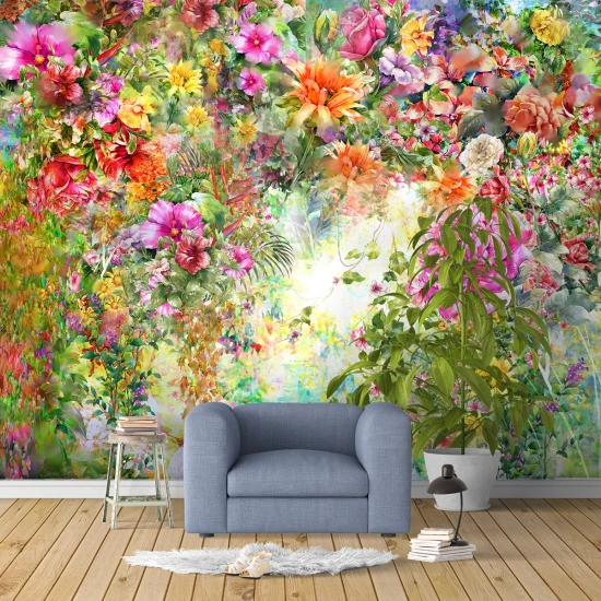 Fototapet fara imbinari Perete Înflorat