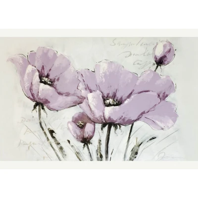 Fototapet fara imbinari Poopy Flower Watercolor Premier Decor