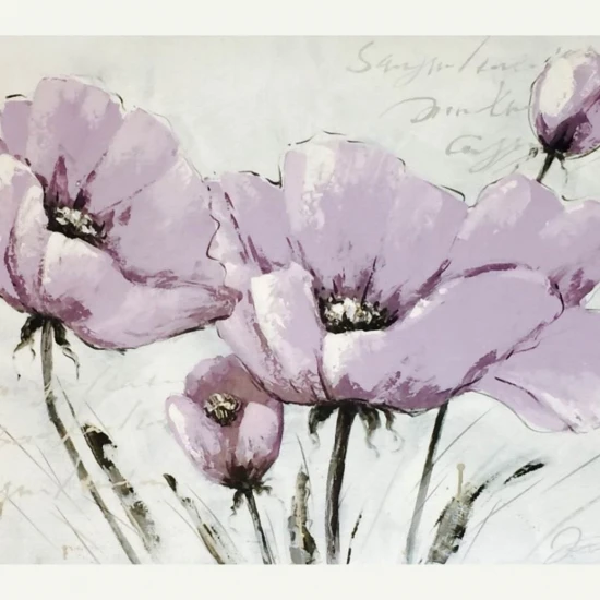 Fototapet fara imbinari Poopy Flower Watercolor