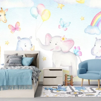 Fototapet fara imbinari Prietenii din Savană Premier Decor