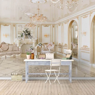 Fototapet fara imbinari Cameră Rococo Premier Decor