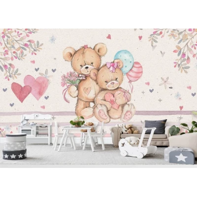 Fototapet fara imbinari Teddy Bears Premier Decor