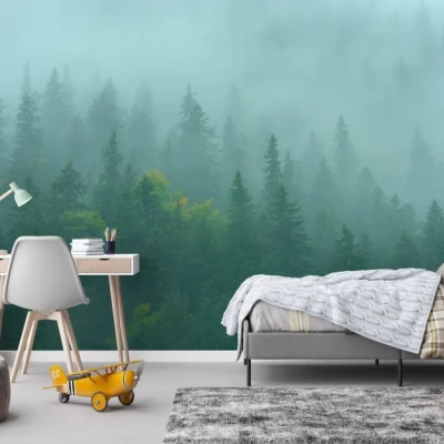 Fototapet fara imbinari Peisaj Tranquile Mountain Living si Dormitor Premier Decor