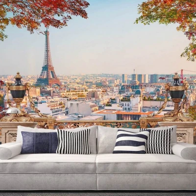 Fototapet fara imbinari Vedere de Paris Premier Decor