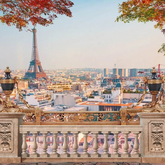 Fototapet fara imbinari Vedere de Paris