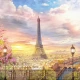 Fototapet fara imbinari Vedere de Paris