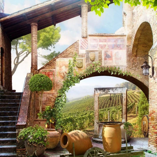 Fototapet fara imbinari Vinoteca Di Tuscania
