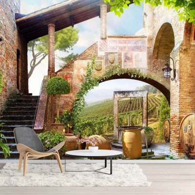 Fototapet fara imbinari Vinoteca Di Tuscania Premier Decor