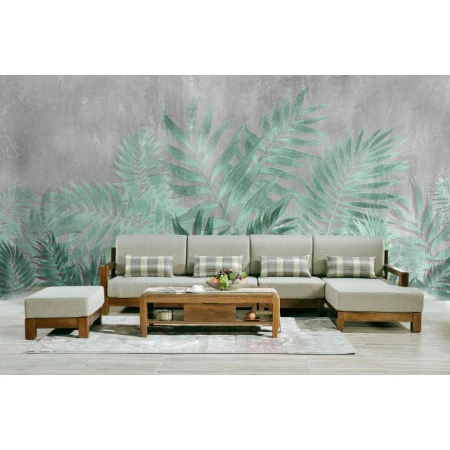 Fototapet fara imbinari Vintage Jungle Flowers