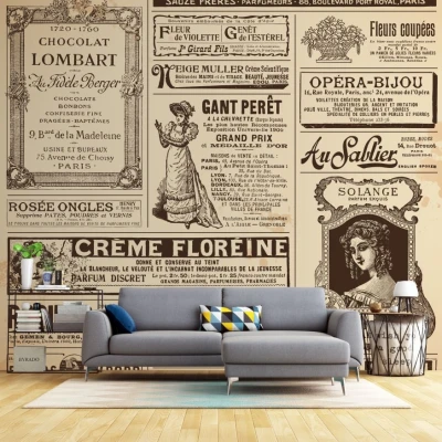 Fototapet fara imbinari Vintage Newspaper Premier Decor
