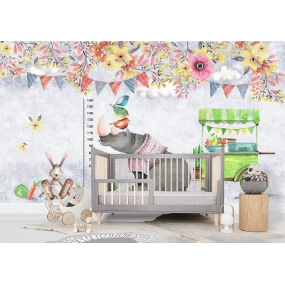 Fototapet fara imbinari Watercolor Animals Fantasy Premier Decor