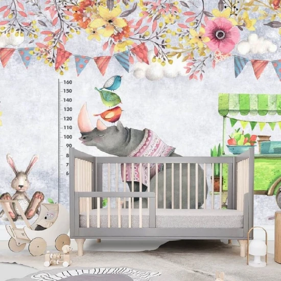 Fototapet fara imbinari Watercolor Animals Fantasy