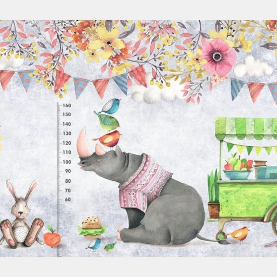 Fototapet fara imbinari Watercolor Animals Fantasy