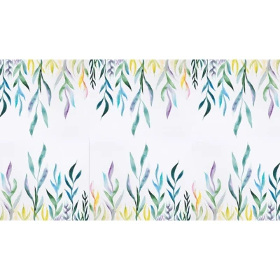 Fototapet fara imbinari Watercolor Flowers Premier Decor