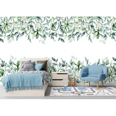 Fototapet fara imbinari Watercolor Flowers Premier Decor