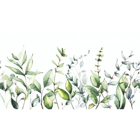 Fototapet fara imbinari Watercolor Fowers Premier Decor