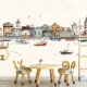 Fototapet fara imbinari Watercolor Port