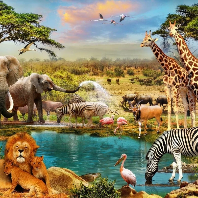 Fototapet fara imbinari Wild Jungle