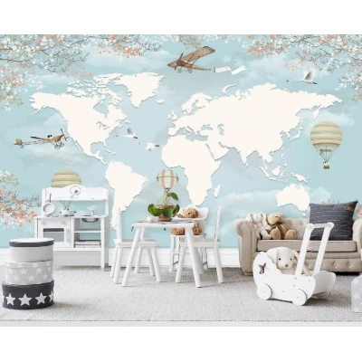Fototapet fara imbinari World Explore Map Premier Decor
