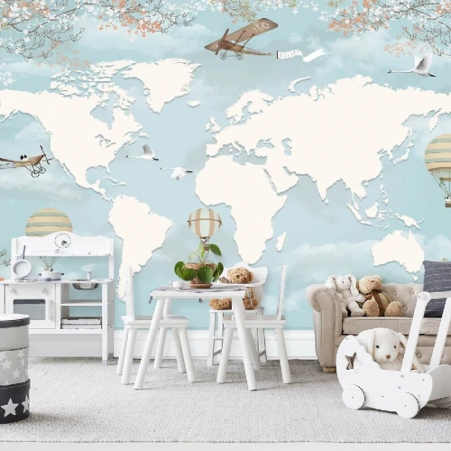 Fototapet fara imbinari World Explore Map