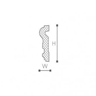Ancadrament ferestre și uși exterior MA16 poliuretan 100x30x2000 mm