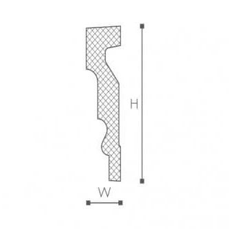Ancadrament ferestre și uși exterior MA10 poliuretan 180x45x2000 mm
