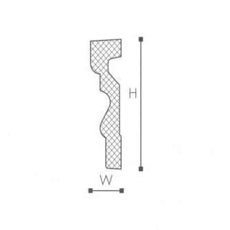 Ancadrament ferestre și uși exterior MA11 poliuretan 150x40x2000 mm