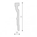 Ancadrament ferestre și uși exterior MA15 poliuretan 200x35x2000 mm