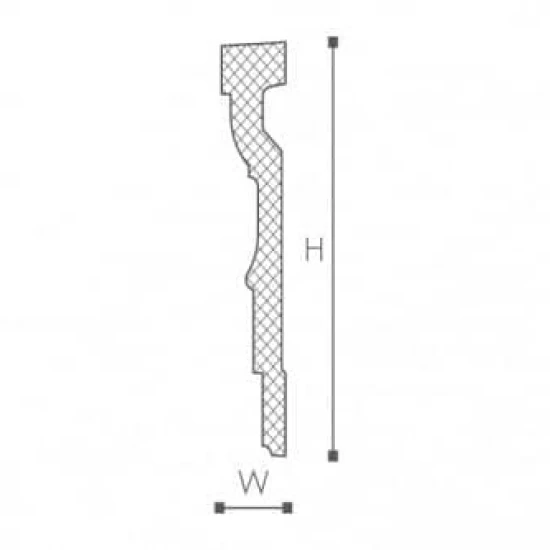 Ancadrament ferestre și uși exterior MA15 poliuretan 200x35x2000 mm